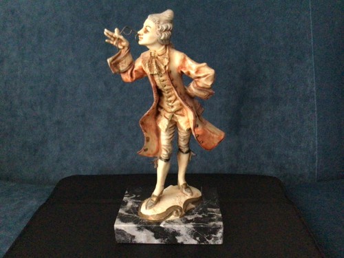 Vintage Depose Fontanini Figurine Dandy Gentleman. Italian. Spider Mark.