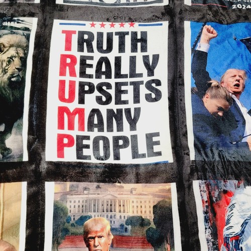 Trump President Fleece Blanket 9 Panel Custom Photo Throw Blanket - Picture 11 of 19