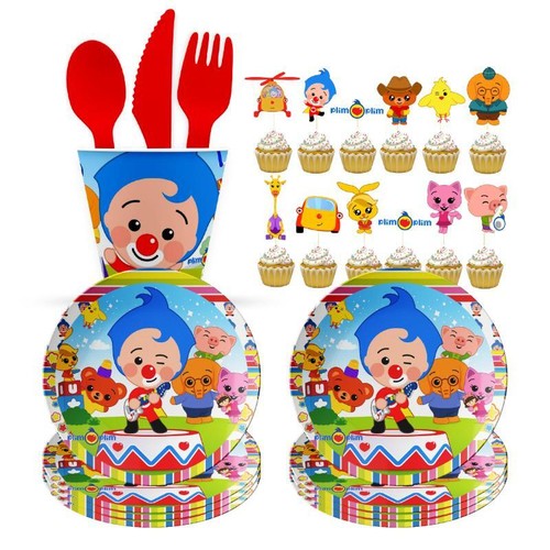Cartoon Clown-Themed Baby Shower Set – Includes Plates, Cups, Napkins & Digital - Picture 12 of 33