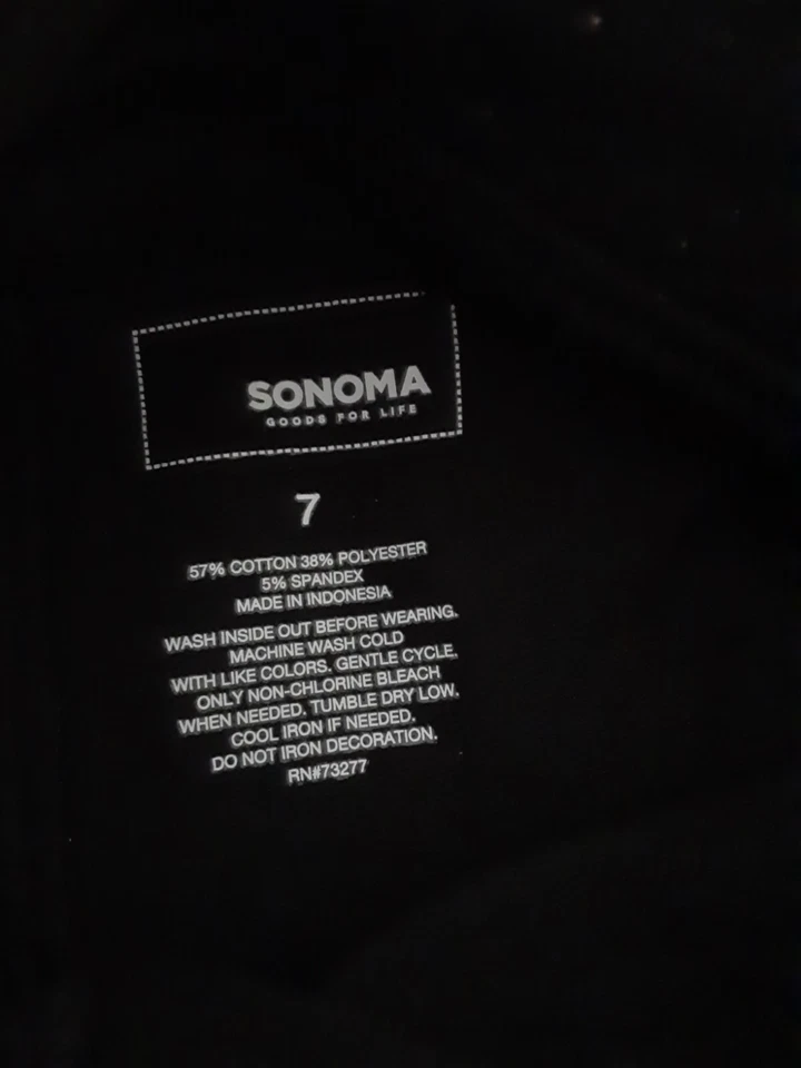 SONOMA Niña Leggings Cena Suave Bolsillos Laterales Negro/Dorado Brillante Navidad 7 Foto 4 de 4