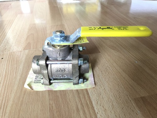 NEW APOLLO 1" SWEAT SOLDER BRASS BRONZE BALL VALVE 82-205-01 600 WOG 3 PIECE