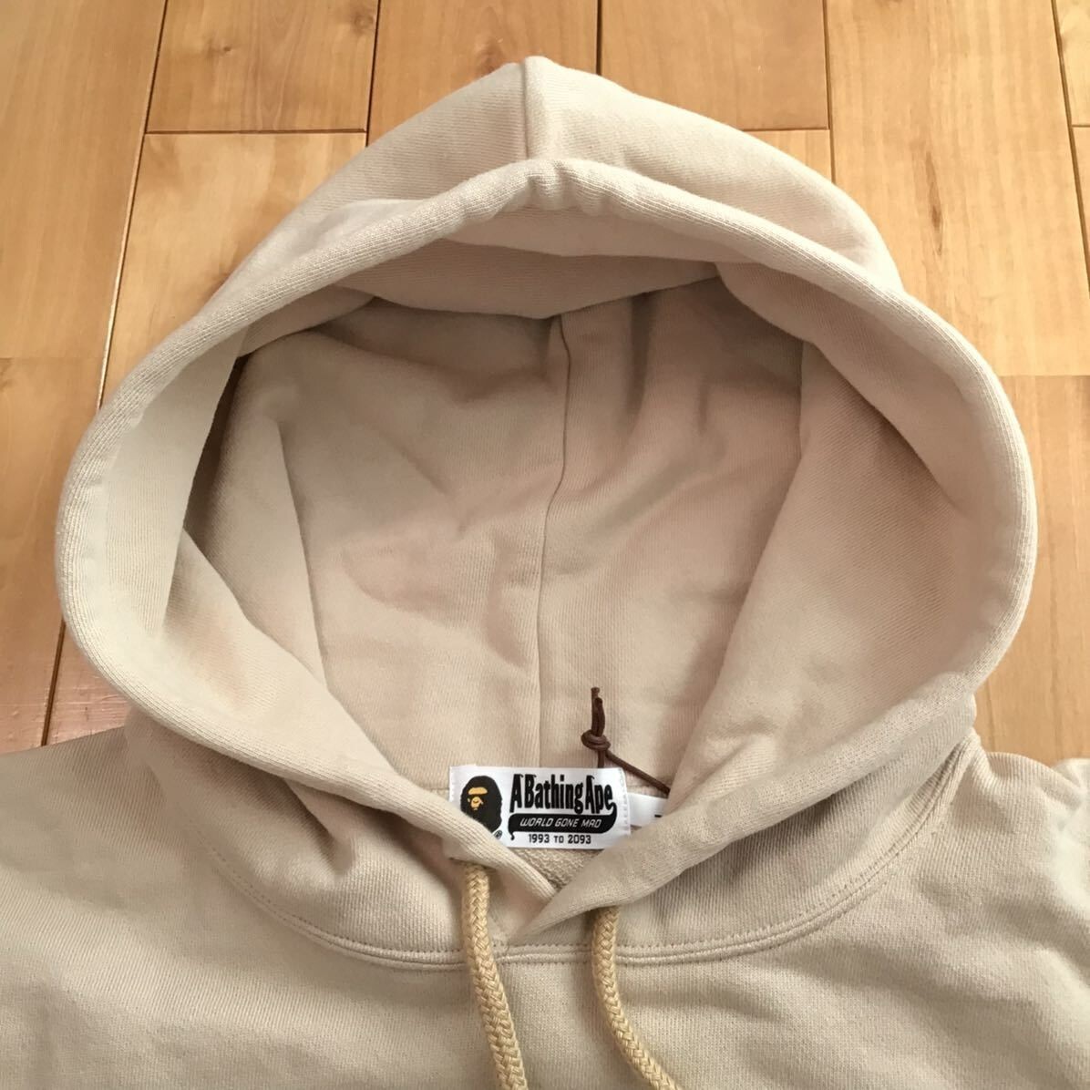 BAPE × Dragon Ball Z pullover hoodie a bathing ape mild GOKU Beige Size L image 6