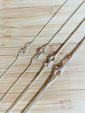 DIAMOND CUT SNAKE NECKLACE CHAIN 925 STERLING SLIVER "ITALY"   14 to 30 INCH