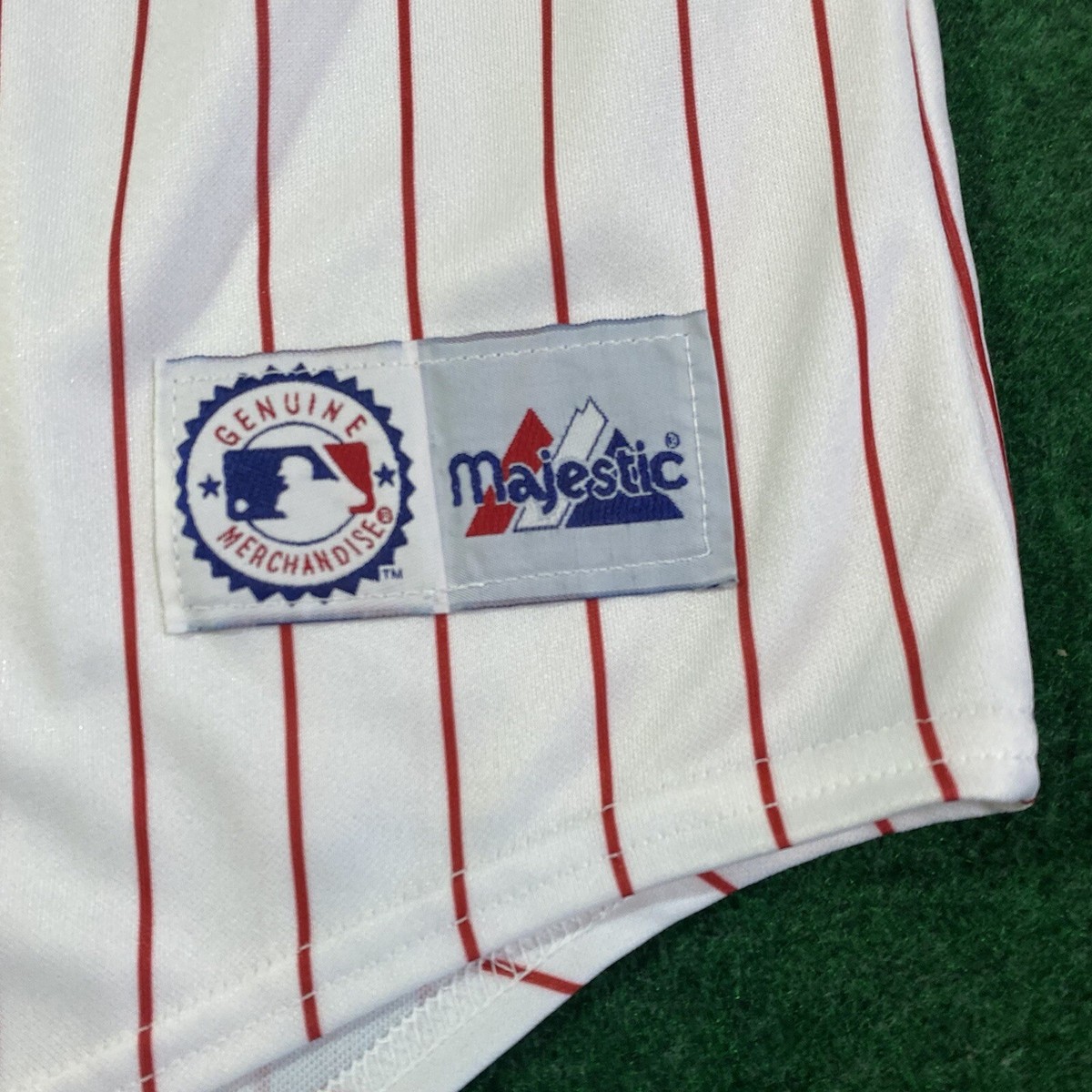 Vintage Philadelphia Phillies Majestic Pinstripe Baseball