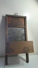 Vintage Dubl Handi Wood Washboard for Lingerie with Soap Tray
