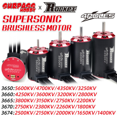 Rocket V2 Supersonic Brushless Motor 3650 3660 3665 3670 3674 fr 1/8 1/10 RC Car