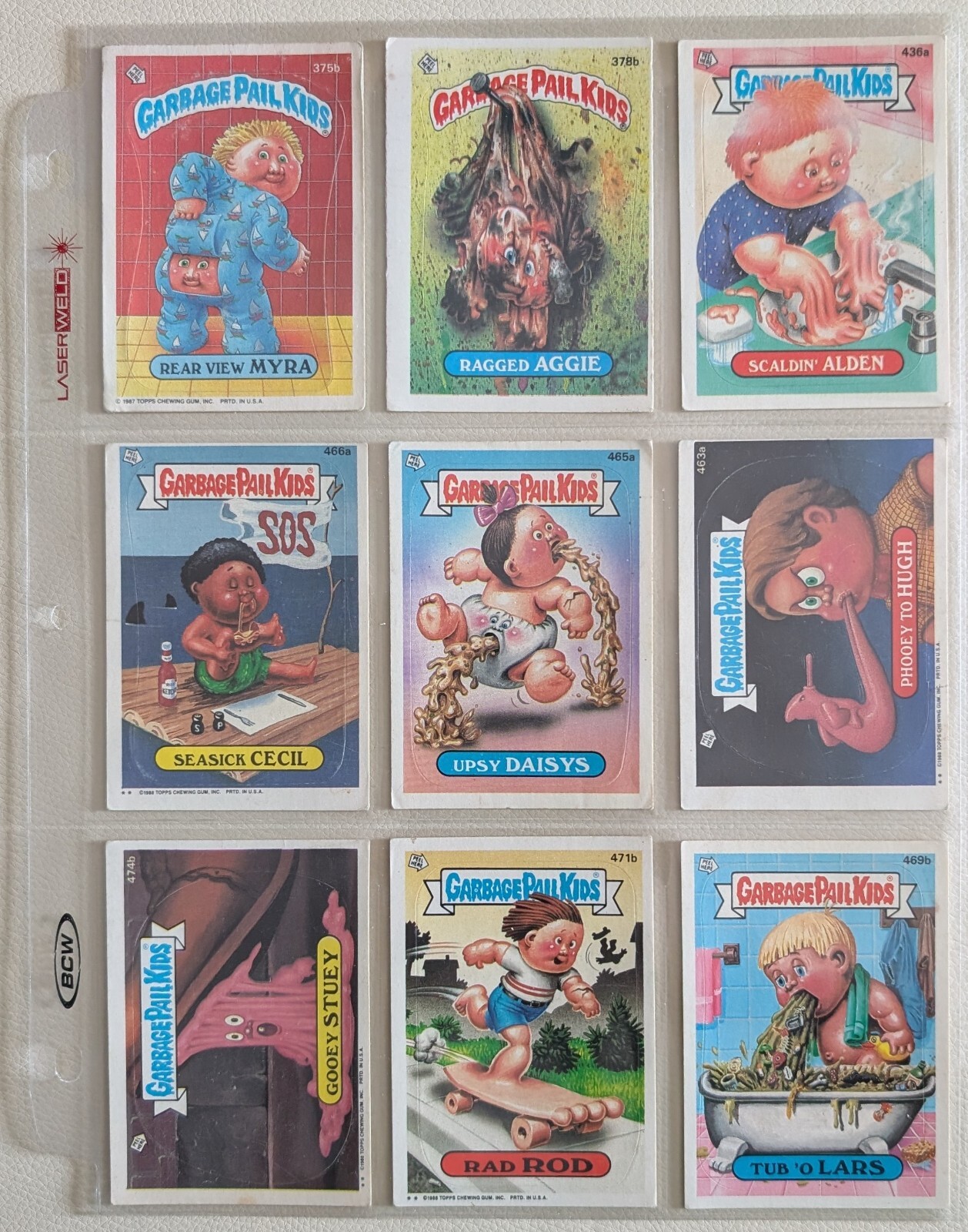 Vintage Garbage Pail Kids Lot of 2 Sets - 36 Collectible Cards