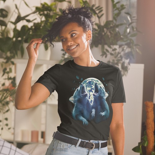 Meme T-Shirt - Moon Opossum Graphic Humorous Unisex Tee - Picture 10 of 18