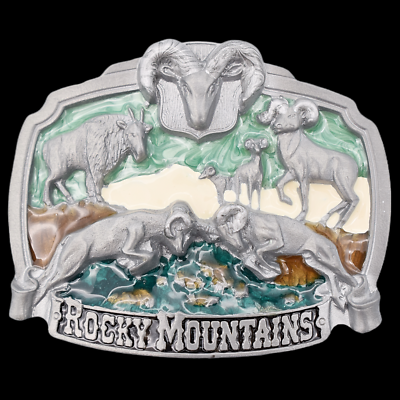 Rocky Mountain Big Horn Sheep Belt Buckle Rocky MT Big Horn Sheep Buckle | Pleasant Hills Saddle Shop main image 2