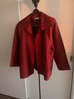 Valerie Stevens Blood 🩸 Red Silk Jacket Front Open Long Sleeve Kimono style XL — photo 9