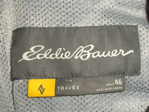 Eddie Bauer Travex Blazer Jacket Mens 46 Blue Performance Voyager Button Nylon - Picture 5 of 13