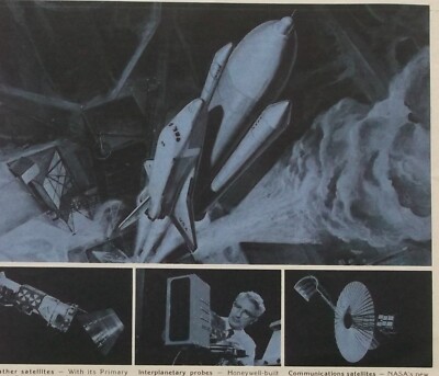 Honeywell Space Guidance And Control Link NASA Space Shuttle Magazin Anzeige 1970er 