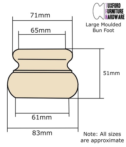 Repuesto individual de patas de pie para muebles de pino de madera para cofres - Imagen 46 de 51