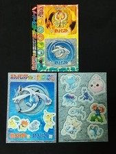 3 Stickers Pokemon Game Boy Color Lugia Ho-oh Japanese Gold Silver 2000