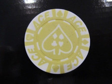 Yellow ACE Casino Chip + FREE Las Vegas Poker Chip
