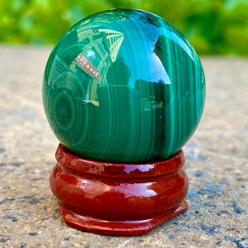 46G Bola Malaquita Natural Cuarzo Cristal Energía Bola Reiki Curación - Imagen 10 de 17