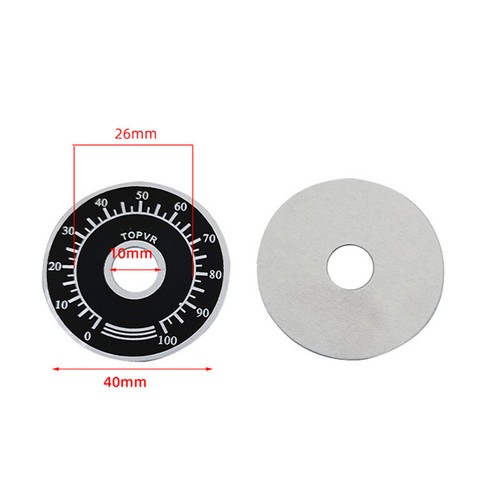 Escala de placa de esfera numerada 0-100 para amplificador potenciómetro de tono de volumen - Imagen 7 de 12