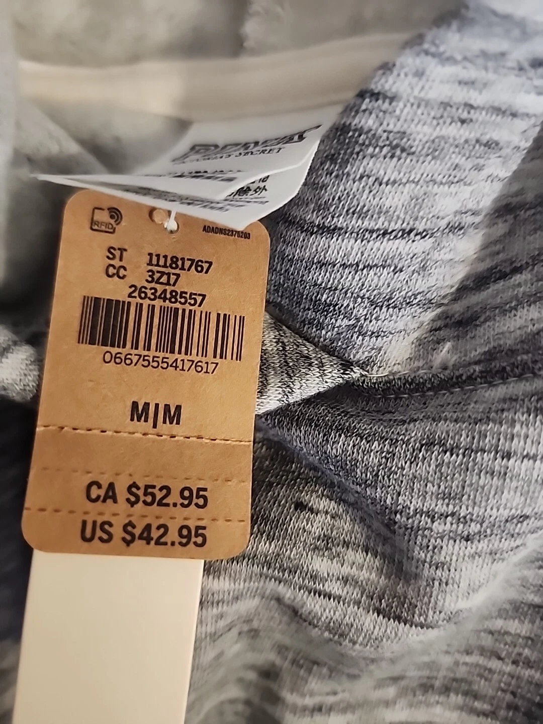 UNDERCOVER Felpa con cappuccio Victoria's Secret ROSA logo grigia nuova con etichetta TAGLIA M PULL ON