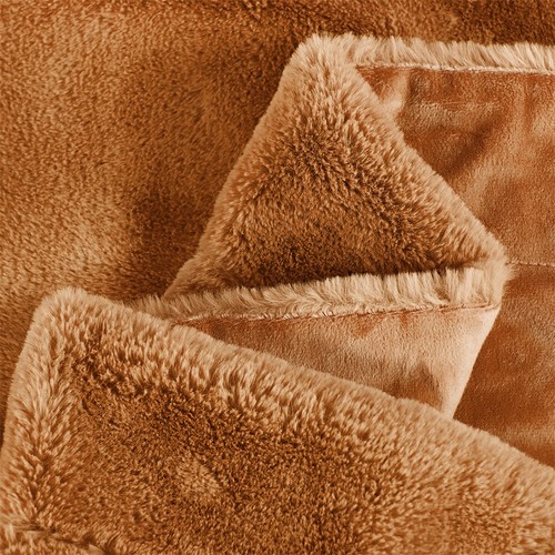 Fox Faux Fur Throw Blanket Warm Luxury Plush Cozy for Bed Couch Sofa Solid Color - Picture 72 of 160