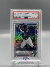Francisco Alvarez Black White Mini Diamond PSA 9 - 2021 Bowman Chrome Prospect