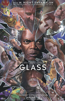 AA1615 Glass Film By M Night Shyamalan 2019 Collage Movie Poster 11x17