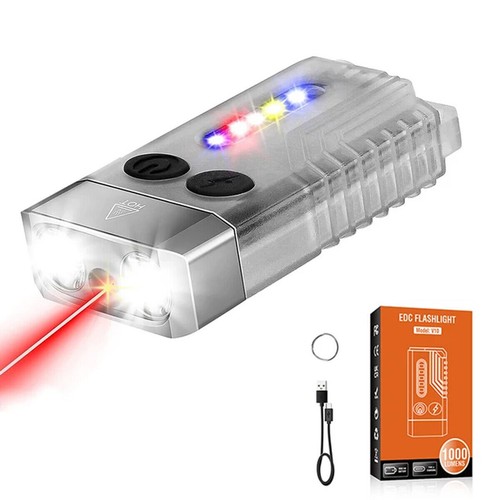 BORUiT V30 LED Keychain EDC Flashlight USB Rechargeable Magnetic Torch Work Lamp - Picture 34 of 91