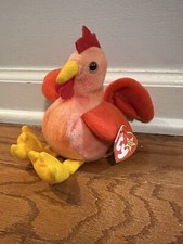 Ty Beanie Baby DOODLE The Rooster 4th Generation 3rd Tush Tag PVC 1996