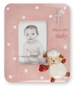 christening photo frame