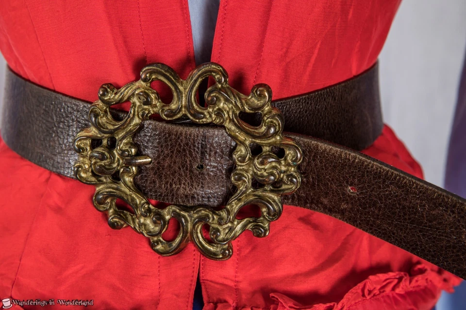 Пиратский наряд маленький красный синий женский фестивальный костюм крестьянин эпохи Возрождения - Изображение 3 из 4