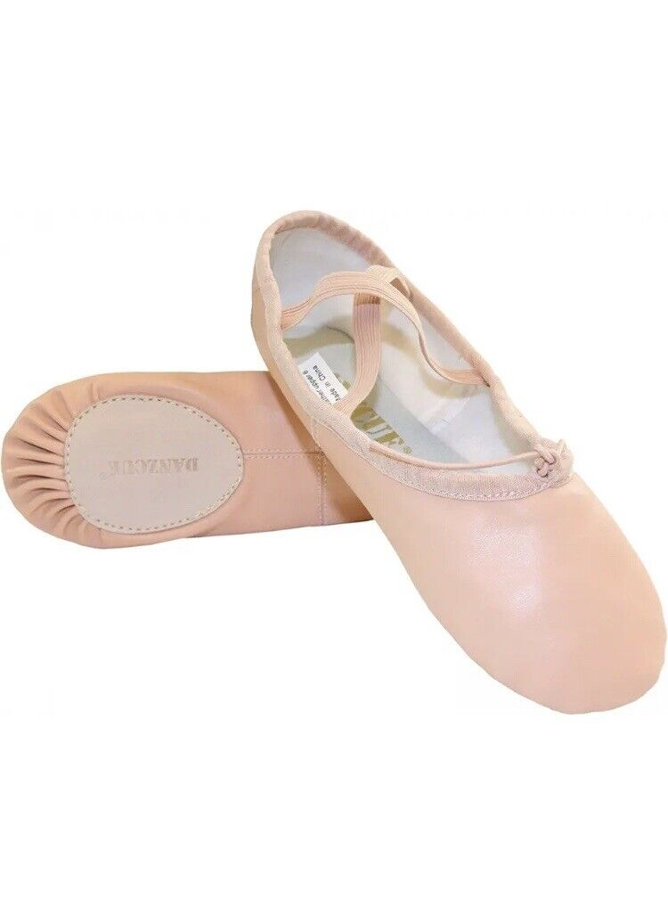 SAOLA Danzcue Ciabatta da Ballo in Pelle con Suola Spaccata per Adulti Rosa Taglia 8 5 Nuova