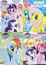 My Little Pony Jumbo Coloring  Activity Book Gift Set 4 Count -Assorted Titles