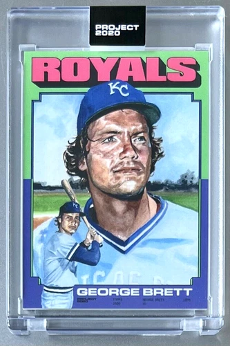 TOPPS PROJECT 2020 #344 GEORGE BRETT by JACOB ROCHESTER 1975 ROYALS * FREE SHIP