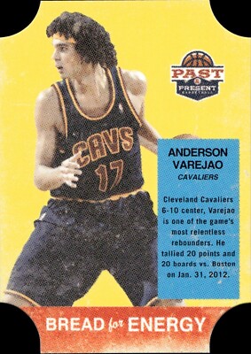 Anderson Varejao - 2012 Panini Past & Present - Die Cut - Bread for Energy #50