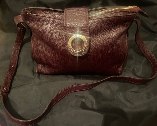 Authentic Tous Burgundy Genuine Leather Crossbody bag