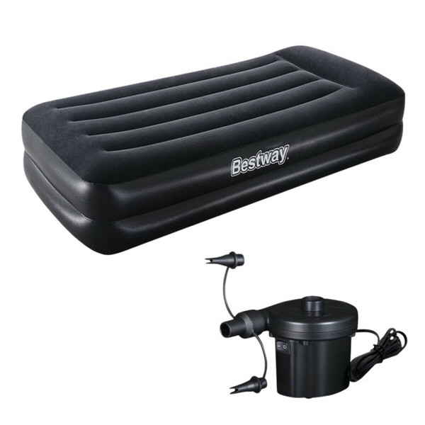 Bestway BW67381 Comfort Quest Flocked Premium Airbed, Size Single for