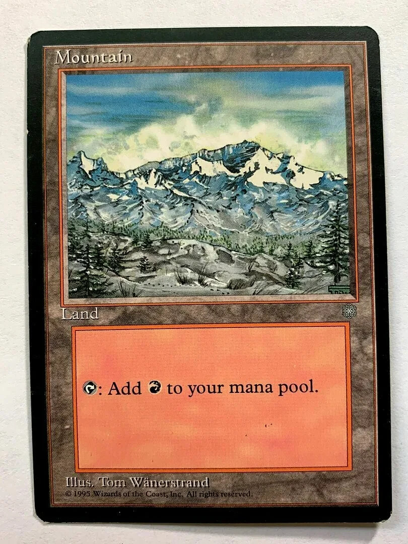 MOUNTAIN (VERSION A) Ice Age 1995 Magic The Gathering MTG MOUNTAIN (VERSION A) Ice Age 1995 Magic The Gathering MTG