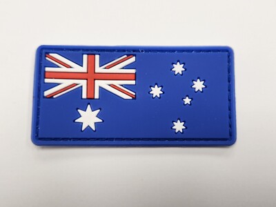 AUSTRALIAN FLAG Hook and Loop Patch Badge Rubber PVC 3D Morale