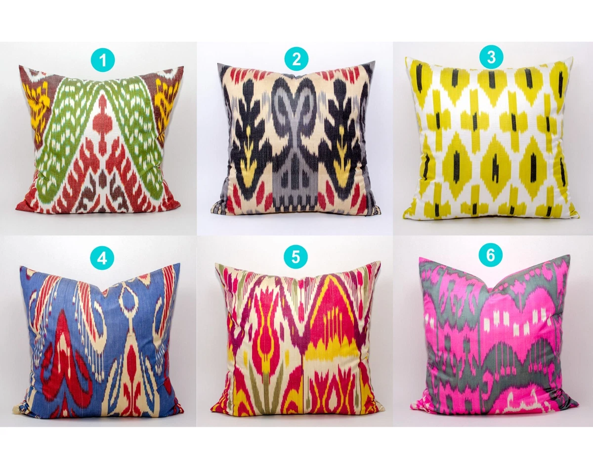 Ikat top cushion cover