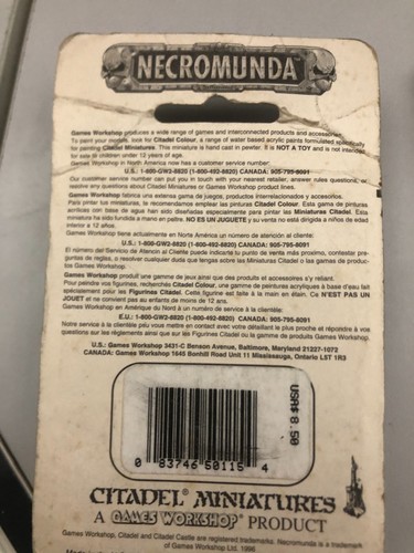 Warhammer 40k Classic Necromunda Karloth Valois BRAND NEW SEALED metal OOP - Picture 3 of 3
