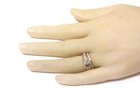 14k white gold 1.23ct princess diamond halo engagement ring wedding band 7.1g  — photo 8