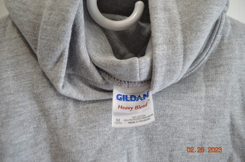 Gildan Youth Heavy Blend Hooded Hoodie Fleece Pullover Sweatshirt Gray Medium M - Picture 5 of 5