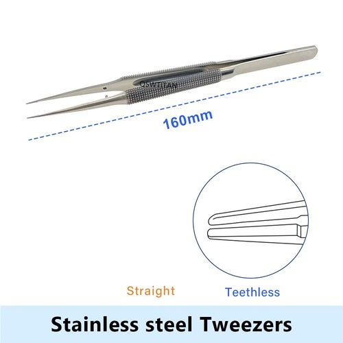 Ophthalmic Micro Tweezer Microscope Forceps Instrument Titanium Stainless Steel - Picture 25 of 35