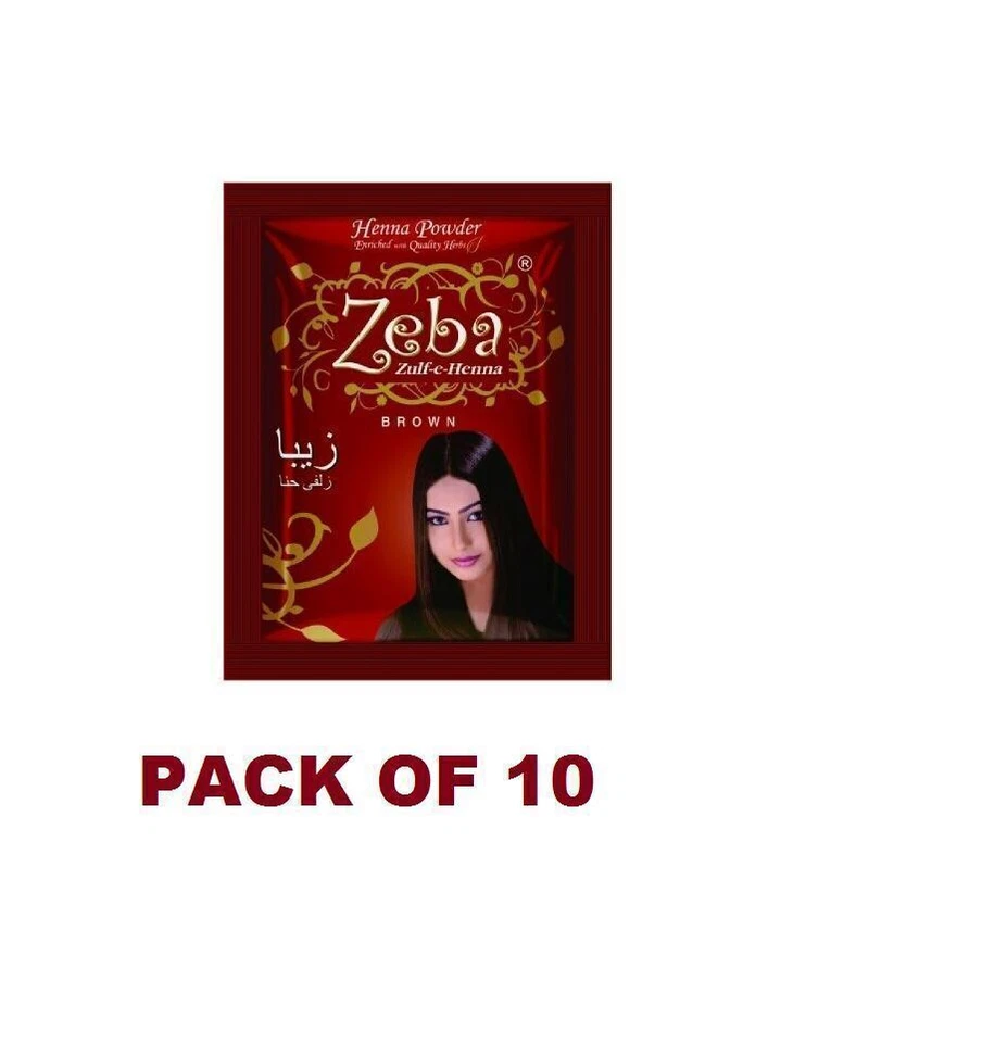 Zeba хна краска для волос (коричневый) (упаковка из 10) - Изображение 3 из 4