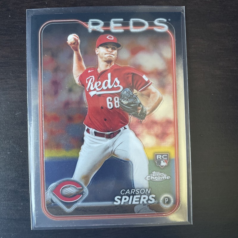 2024 Topps Chrome Carson Spiers 167 RC Rookie Card Cincinnati Reds