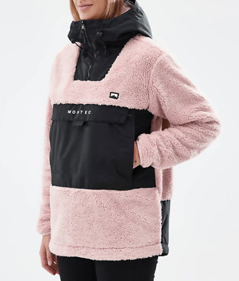  MONTEC LIMA WOMAN'S FLEECE HOODIE SOFT PINK/BLACK, NEW, size small
