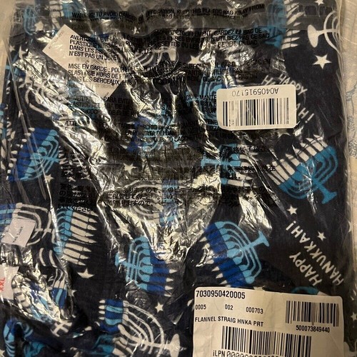 Old Navy Men's Pajama Pants Blue Glow in the Dark Hanukkah Flannel XXXL NWT - Bild 2 von 2