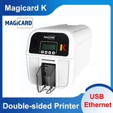 Magicard K Dual Sided Photo ID Card Printer 600DPI USB Ethernet Port w/ PSU New