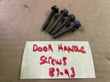 87-93 Ford Mustang Interior Door Pull Handle Mounting Screw Set Door Panel OEM