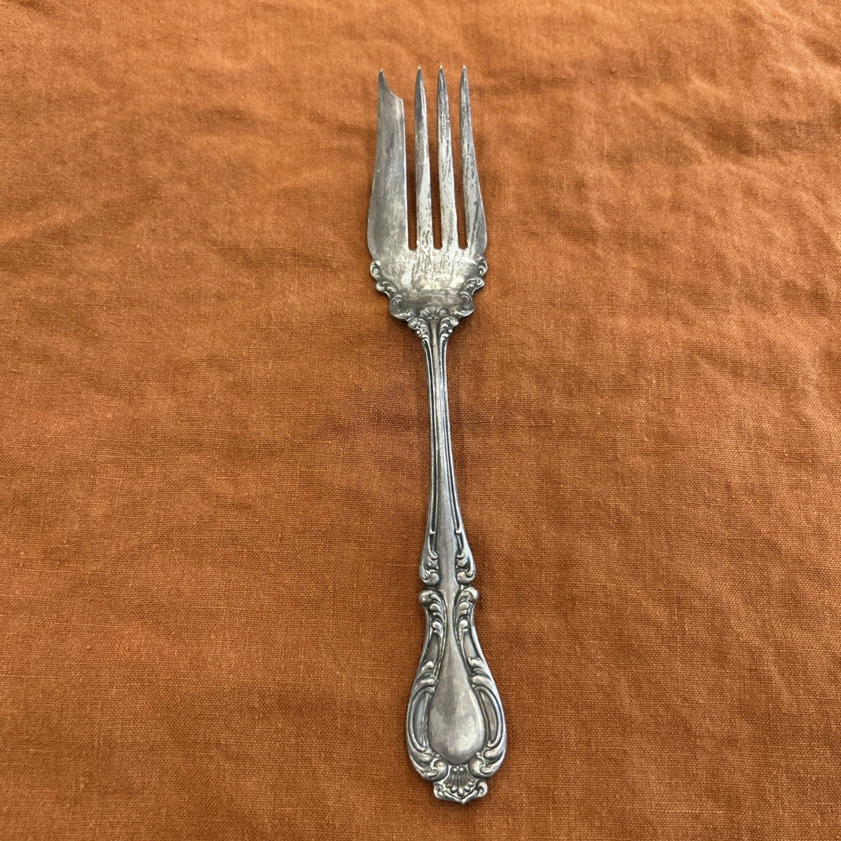 Wallace Antique US Silver-Plated Flatware Serving Forks for sale