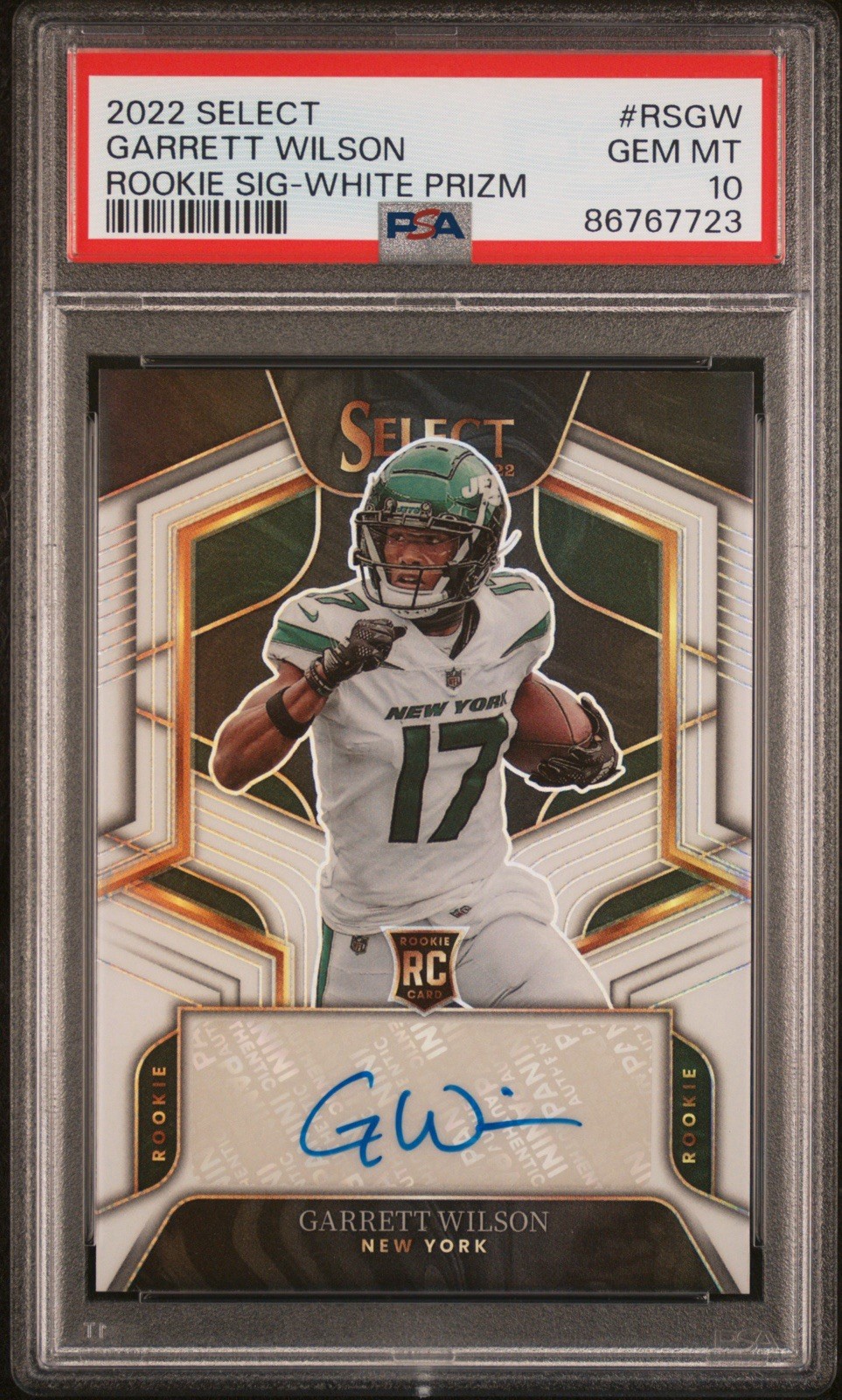 Garrett Wilson Panini Select Rookie Signatures #RSGW White
